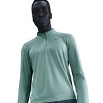 Nike Bekleidung Nike Pacer Half-Zip Laufshirt Herren - türkis, silber