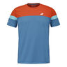 Crew Neck T-Shirt Herren - dunkelblau, orange