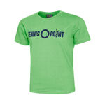 Tennis-Point Bekleidung Tennis-Point Basic Cotton T-Shirt Kinder - hellgrün, schwarz