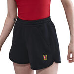 Nike Bekleidung Nike Court Heritage Fleece Mid Rise Shorts Damen-Schwarz