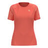 Essential Print Crew Neck Laufshirt Damen - orange, 