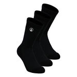 Quiet Please Bekleidung Quiet Please Performance Long Tennissocken 3er Pack-Schwarz