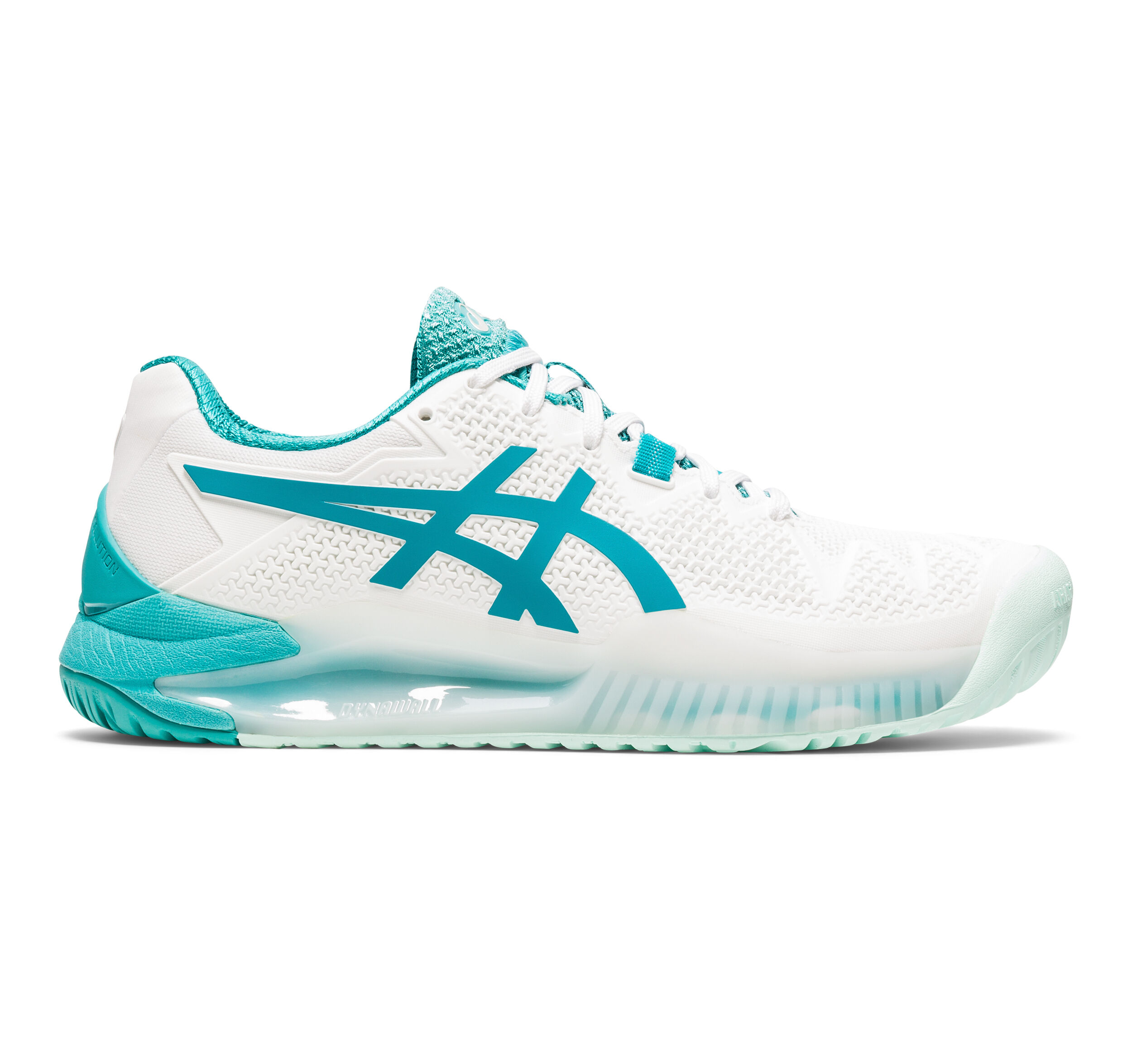ASICS Gel Resolution 8 Allcourtschuh Damen WeiB Turkis online kaufen Tennis Point CH