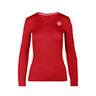 Mina Tech Roundneck Longsleeve Mädchen - dunkelrot, 