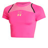 Run Anywhere Crop Laufshirt Damen-Pink,Schwarz