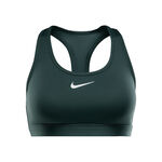 Nike Bekleidung Nike Swoosh Medium Sport-BH Damen - dunkelgrün, weiß