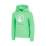 Quiet Please Tennisbekleidung Quiet Please Baseline Hoody Jungen - gr&uuml;n, wei&szlig;