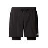 Sunriser 2in1 6in Laufshorts Herren-Schwarz