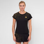 BIDI BADU Bekleidung BIDI BADU Paris 2024 T-Shirt Damen-Schwarz,Gold