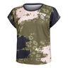 Pure Wild Capsleeve T-Shirt Damen-Oliv,Mehrfarbig
